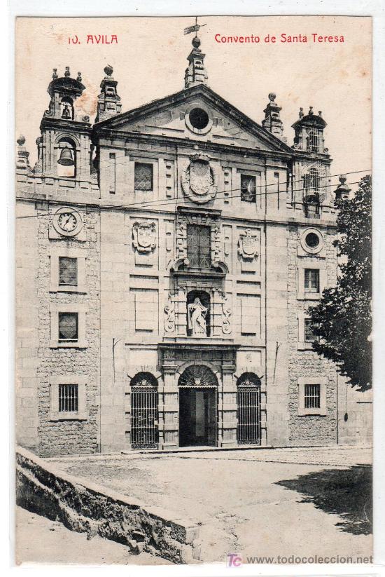 Postcards: TARJETA POSTAL DE AVILA N&ordm; 10. CONVENTO DE SANTA TERESA. FOTOTIPIA CASTA&Ntilde;EIRA Y ALVAREZ