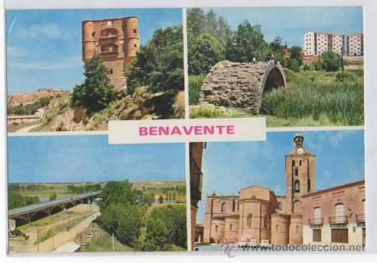 Postales: TARJETA POSTAL DE BENAVENTE DIVERSOS ASPECTOS ZAMORA