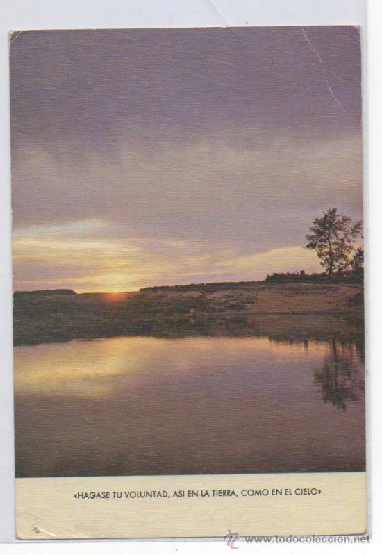 Postales: TARJETA POSTAL CAMPOS DE ZAMORA&rdquo;HAGASE TU VOLUNTAD&rdquo; SERIE LUZ