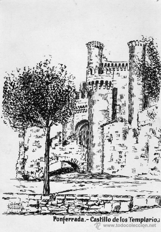 Postales: PONFERRADA,LEON-CASTILLO DE LOS TEMPLARIOS - Foto 1