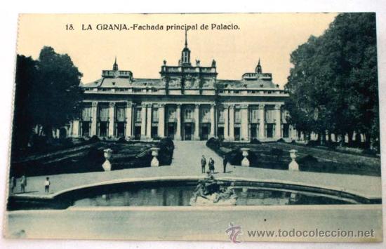 Postcards: Postal La Granja Fachada principal del Palacio
