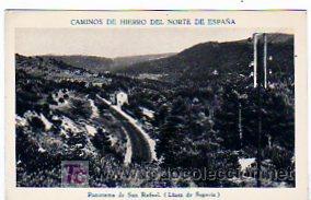 Postales: Camino de hierro del norte de Espa&ntilde;a. Panor&aacute;ma de San Rafael. Liena de Segovia. Mumbru.