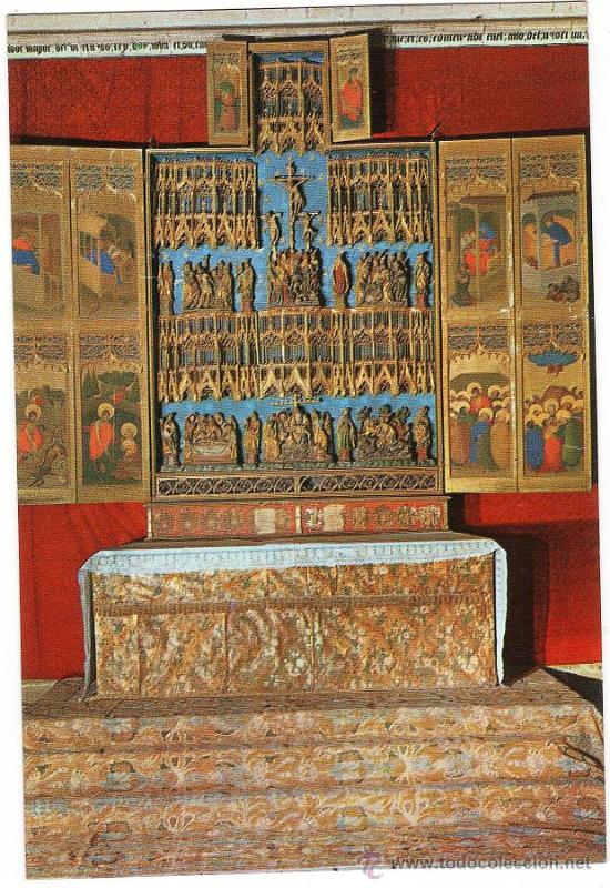 Postales: tordesillas.- valladolid.- altar portatil flamenco.- ed. patrimonio nacional.- a&ntilde;o 1964 - nueva