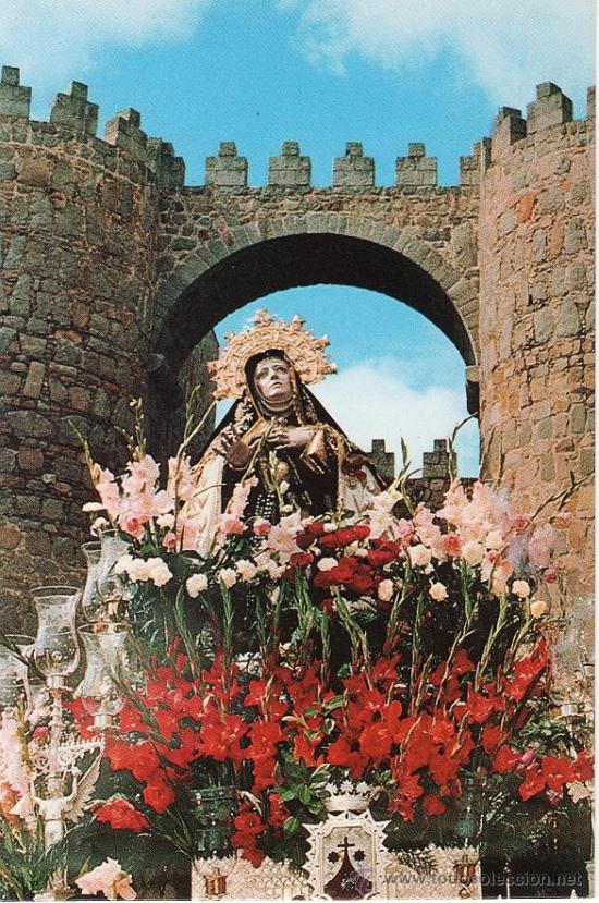 Postales: avila.- murallas de avila y santa teresa.- ed. gf. sin data.- nueva