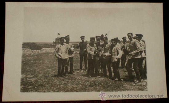 Postales: ANTIGUA FOTO POSTAL DE MILITARES DE LA ACADEMIA DE ARTILLERIA EN SEGOVIA, 1908 - J. DUQUE, FOTOGRAFO