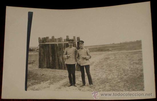 Postales: ANTIGUA FOTO POSTAL DE MILITARES DE LA ACADEMIA DE ARTILLERIA EN SEGOVIA, 1908 - J. DUQUE, FOTOGRAFO
