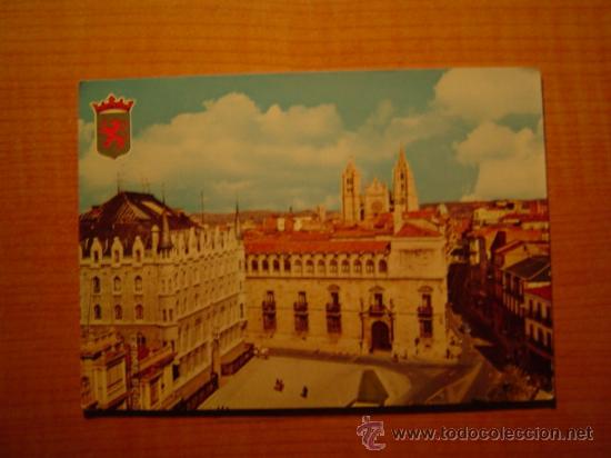 Postales: POSTAL LEON PLAZA DE SAN MARCELO ESCRITA