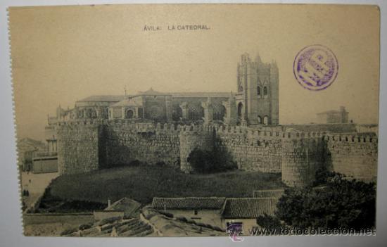 Postales: ANTIGUA POSTAL DE AVILA - LA CATEDRAL - FOTOTIPIA DE HAUSER Y MENET - EN  - NO CIRCUL