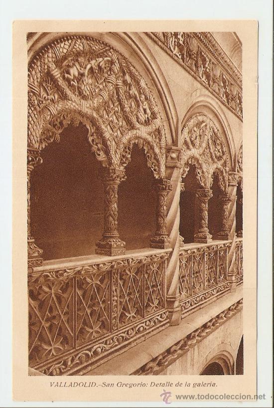 Postales: Valladolid - San Gregorio - Detalle de la galer&iacute;a