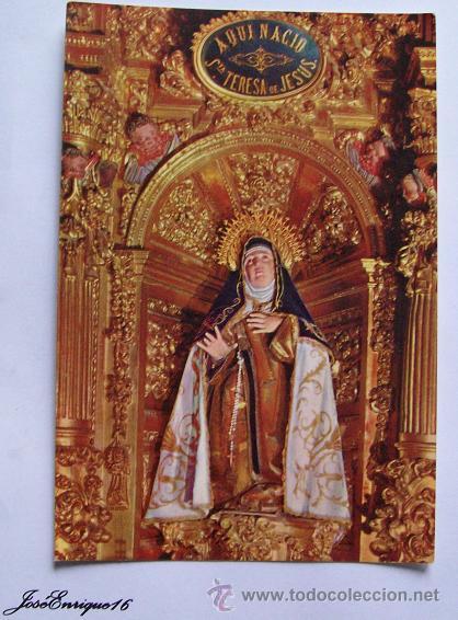 Postales: AVILA - IGLESIA E IMAGEN DE SANTA TERESA. CHURCH AND IMAGE SAINT THERESA. EGLISE SAINTE THERESE. GAR