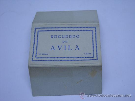 Postales: RECUERDO DE &Aacute;VILA . 10 VISTAS I SERIE EN ACORDE&Oacute;N  . DESPLEGABLE  CON SU SOBRE ORIGINAL