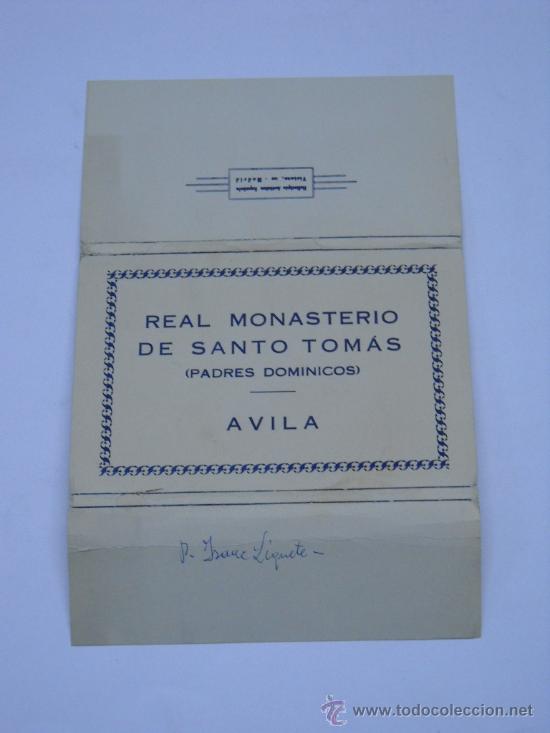 Postales: REAL MONASTERIO DE SANTO TOM&Aacute;S, &Aacute;VILA PADRES DOMINICOS . HELIOT&Iacute;PIA ART&Iacute;STICA, 10 POSTALES