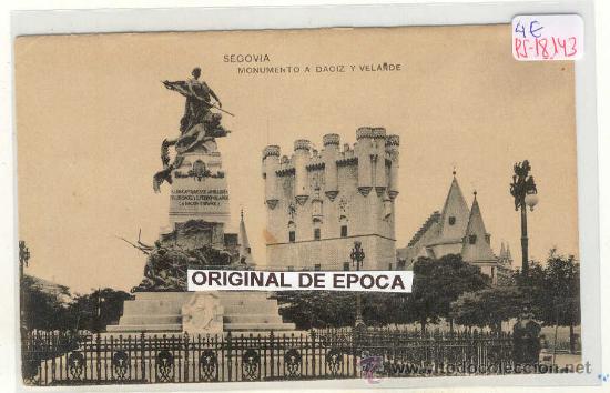 Postales: (PS-18143)POSTAL DE SEGOVIA-MONUMENTO A DAOIZ Y VELARDE