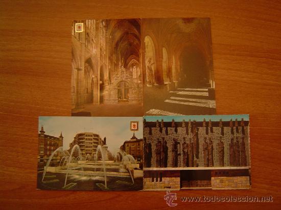 Postales: 4 POSTALES DE LEON