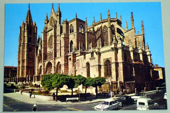 Postales: Postal Le&oacute;n catedral 1973 - Foto 1
