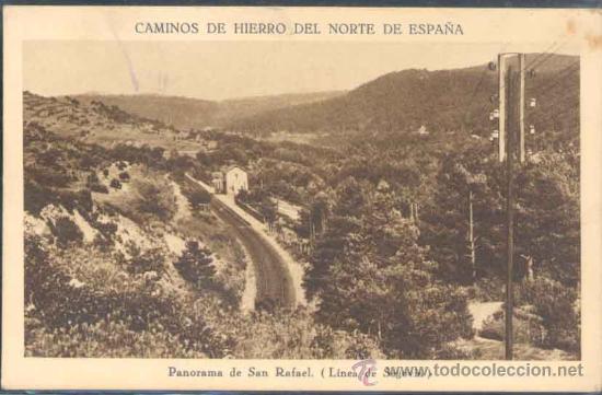 Postales: SAN RAFAEL (SEGOVIA).- PANORAMA DE SAN RAFAEL (L&Iacute;NEA DE SEGOVIA)