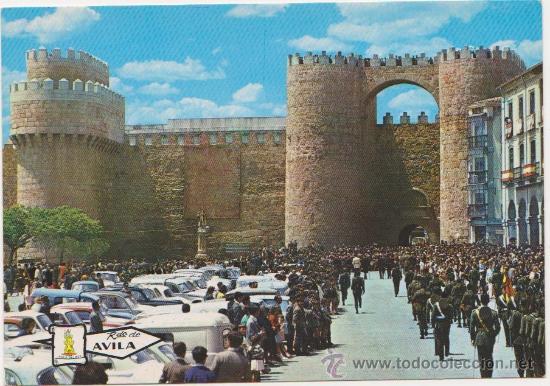 Postales: Rdo de Avila puerta del Alcazar y plaza de Santa Teresa,Ed Pergamino