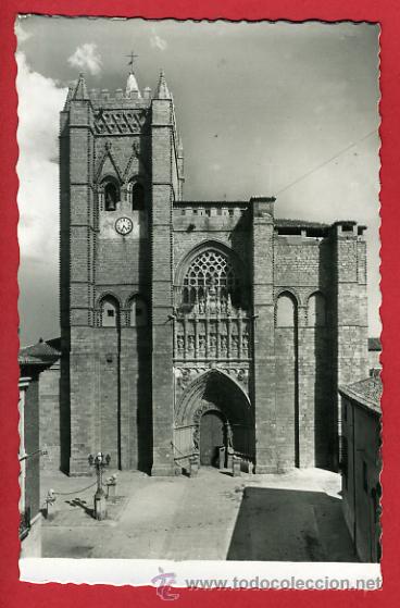 Postales: avila, fachada principal de la catedral,     P42663