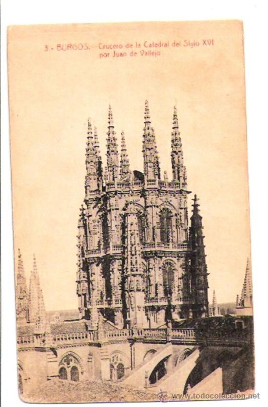 Postkarten: TARJETA POSTAL DE BURGOS. CRUCERO DE LA CATEDRAL DEL SIGLO XVI. N&ordm;3, HIJOS DE SANTIAGO RGUEZ.