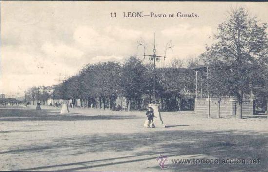 Postales: LE&Oacute;N.- PASEO DE GUZM&Aacute;N - Foto 1
