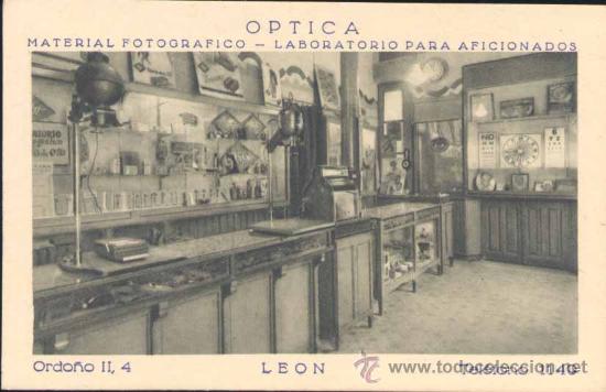 Postales: LE&Oacute;N.- &Oacute;PTICA LA GAFA DE ORO - Foto 1