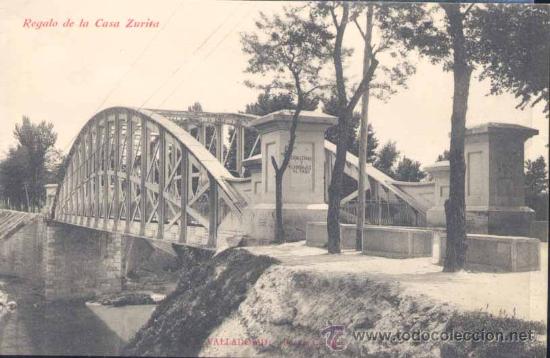 Postales: VALLADOLID.- PUENTE COLGANTE