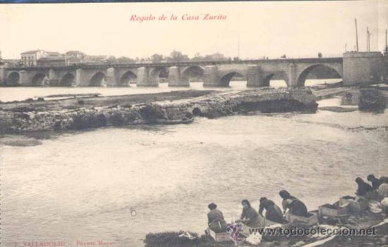 Postales: VALLADOLID.- PUENTE MAYOR