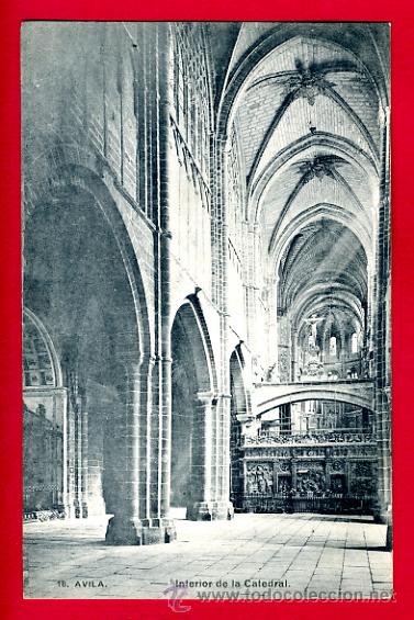 Postales: avila, interior de la catedral,    p44689