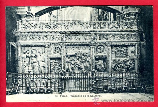 Postales: avila, trascoro de la catedral,    p44691