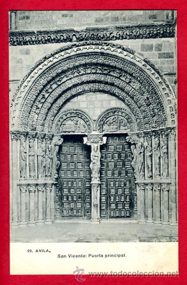 Postales: avila, san vicente, puerta principal,    p44693