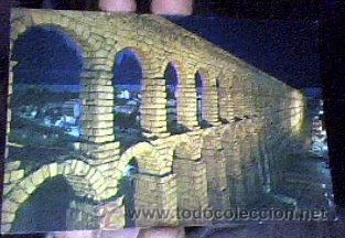 Postales: ACUEDUCTO ROMANO.VISTA NOCTURNA(SEGOVIA).MANIPEL.SIN CIRCULAR