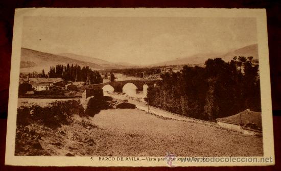 Postales: ANTIGUA POSTAL DE BARCO DE AVILA - N. 5 - VISTA PANORAMICA DEL TORMES - NO CIRCULADA.