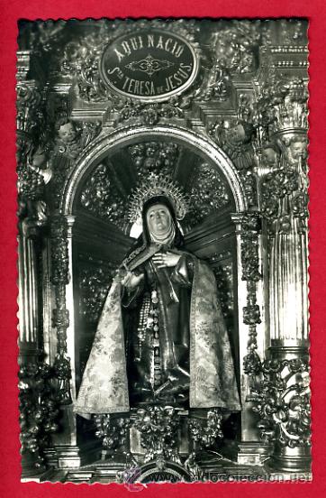 Postales: avila, iglesia de santa teresa, imagen de la santa,     p49436