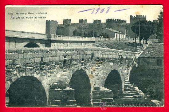 Postales: avila, el puente viejo,     p49447