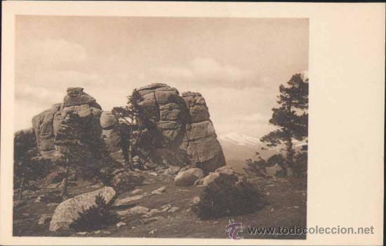 Postales: ROCA DE LOS TRES HERMANOS (SAN RAFAEL -SEGOVIA)