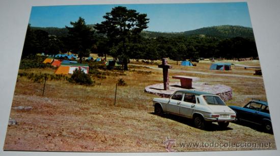 Postales: ANTIGUA POSTAL DE PEGUERINOS - AVILA -  CAMPAMENTO DE LA NAVA - FOTO A. BENITO GUADARRAMA N&ordm; 1 - NO