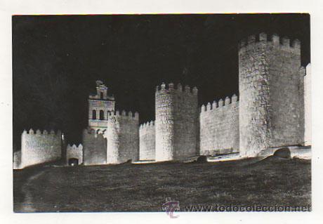 Postales: AVILA. LAS MURALLAS. VISTA NOCTURNA.