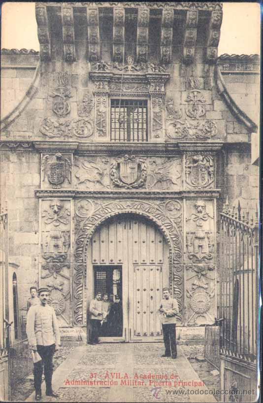 Postales: &Aacute;VILA.- ACADEMIA DE ADMINISTRACI&Oacute;N MILITAR.-PUERTA PRINCIPAL