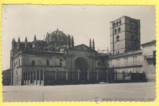 Postales: Postal-11-zamora fachada principal de la catedral en el 1954--Edc.garcia garralda P 611