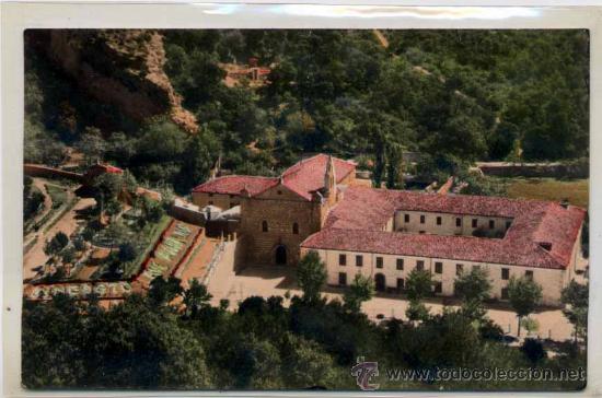 Postales: ANGOSTO (BURGOS).- VISTA GENERAL DEL SANTUARIO NOVICIADO -PLAZA DE LA CORONACI&Oacute;N