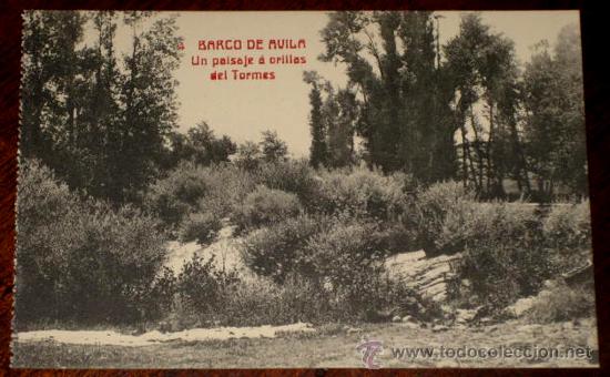 Postales: ANTIGUA POSTAL DE BARCO DE AVILA - N.4 - UN PAISAJE A ORILLAS DEL TORMES - FOT. CASTA&Ntilde;EIRA Y ALVAREZ
