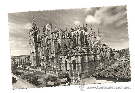 Postales: POSTAL LEON N&ordm; 26. CATEDRAL.ABSIDE Y FACHADA DEL MEDIODIA.ED.GARCIA GARRABELLA