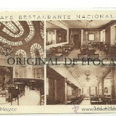 Postales: (PS-22278)POSTAL DE SALAMANCA-CAFE RESTAURANTE NACIONAL.PLAZA MAYOR