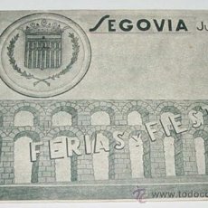 Postales: ANTIGUA PROGRAMA DE FESTEJOS DE SEGOVIA - JUNIO DE 1946 - FERIAS Y FIESTAS - MIDE 21 X 15 CMS - 28 P