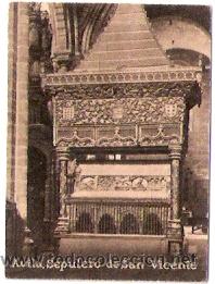 Postales: POSTAL ORIGINAL DECADA DE LOS 30. AVILA. SEPULCRO DE SAN VICENTE. N&ordm; 530. VER TAMA&Ntilde;O Y EXPLICACION