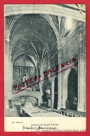 Postales: AVILA, INTERIOR DE SANTO TOMAS,     P62756