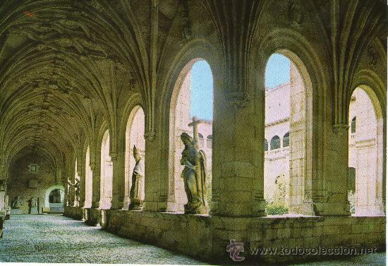 Postales: buena postal de leon - hostalde san marcos - claustro
