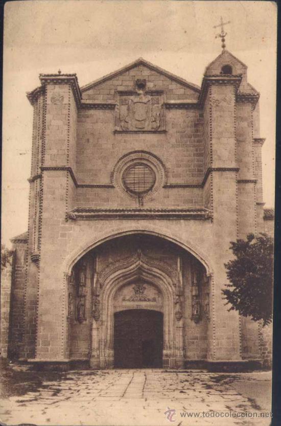 Postales: &Aacute;VILA.- COLEGIO DE SANTO TOM&Aacute;S-FACHADA DE LA IGLESIA