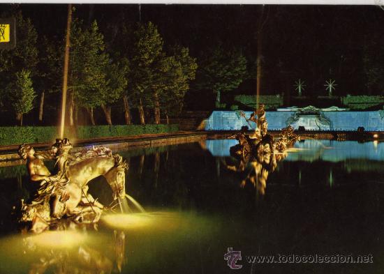Postales: LA GRANJA DE SAN ILDEFONSO LA CARRERA DE CABALLO NOCTURNA ESCRITA CIRCULADA SELLO