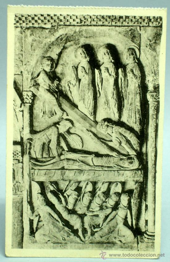 Postkarten: Postal Santo Domingo de Silos Sepulcro Fototipia Hauser y Menet a&ntilde;os 50 sin circular